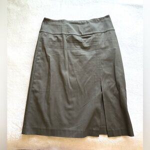 Banana Republic Green Pencil Skirt Knee-Length with Slit